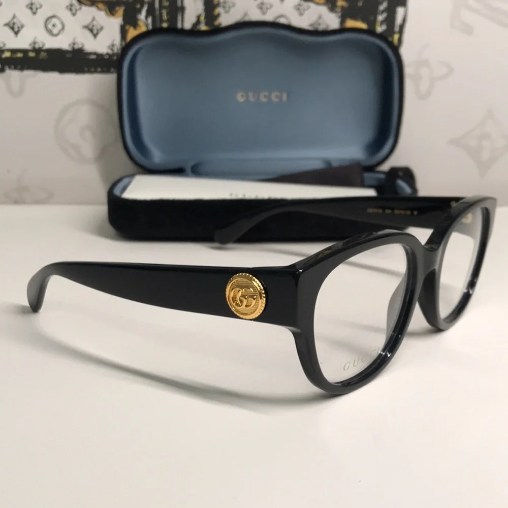 New Authentic Gucci Black Oversized Glasses GG1411O 004